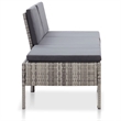 Afuera Living Contemporary 3 Piece Steel Garden Lounge Set in Gray