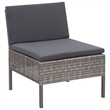 Afuera Living Contemporary 3 Piece Steel Garden Lounge Set in Gray
