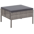 Afuera Living Contemporary 3 Piece Steel Garden Lounge Set in Gray