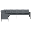 Afuera Living Contemporary Steel Modular Garden Sofa in Gray/Anthracite