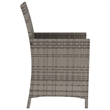 Afuera Living 3 Piece Poly Rattan Small Bistro Set in Gray/Blue
