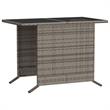Afuera Living 3 Piece Poly Rattan Small Bistro Set in Gray/Blue