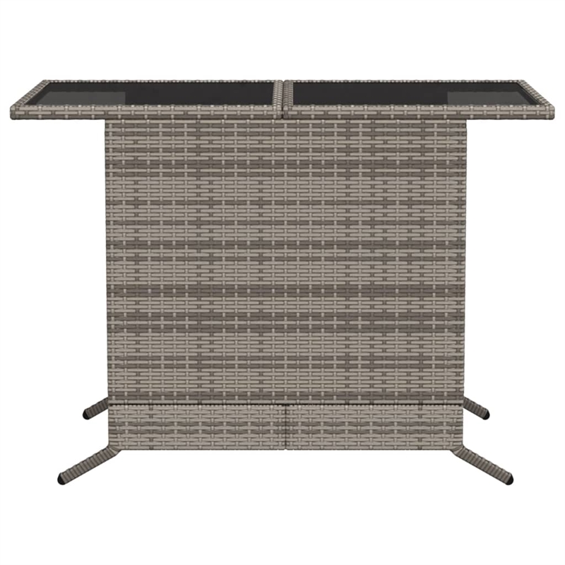 Afuera Living 3 Piece Poly Rattan Small Bistro Set in Gray/Blue