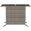Afuera Living 3 Piece Poly Rattan Small Bistro Set in Gray/Blue