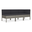 Afuera Living 3 Piece Garden Furniture Set in Gray/Anthracite