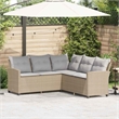 Afuera Living Contemporary Synthetic Poly Rattan Sofa Gray/Beige