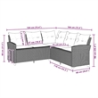 Afuera Living Contemporary Synthetic Poly Rattan Sofa Gray/Beige