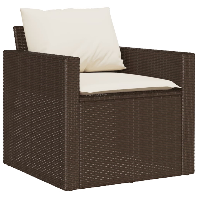 Afuera Living Contemporary 4 Piece Poly Rattan Sofa Set in Brown