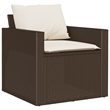 Afuera Living Contemporary 4 Piece Poly Rattan Sofa Set in Brown