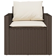 Afuera Living Contemporary 4 Piece Poly Rattan Sofa Set in Brown