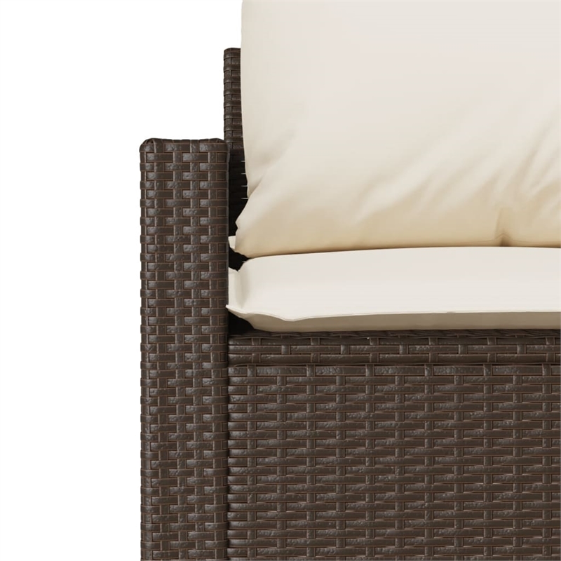Afuera Living Contemporary 4 Piece Poly Rattan Sofa Set in Brown