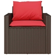 Afuera Living Contemporary 4 Piece Poly Rattan Sofa Set in Brown
