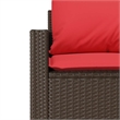 Afuera Living Contemporary 4 Piece Poly Rattan Sofa Set in Brown