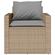 Afuera Living Contemporary 4 Piece Steel Sofa Set in Gray/Beige