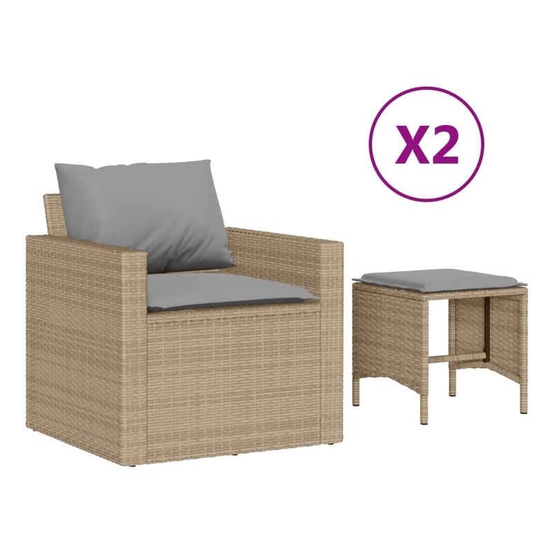 Afuera Living Contemporary 4 Piece Steel Sofa Set in Gray/Beige