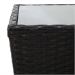 Afuera Living Contemporary 3 Piece Poly Rattan Bistro Set in Black/Cream