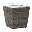 Afuera Living Contemporary 3 Piece Steel Small Bistro Set in Gray