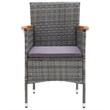 Afuera Living Contemporary 3 Piece Steel Small Bistro Set in Gray