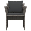 Afuera Living Contemporary Poly Rattan Small Furniture Set in Gray