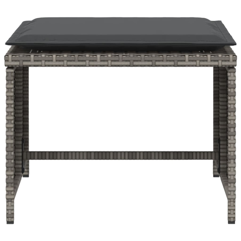 Afuera Living Contemporary Poly Rattan Small Furniture Set in Gray