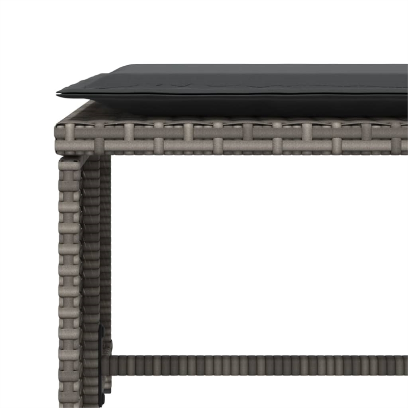 Afuera Living Contemporary Poly Rattan Small Furniture Set in Gray