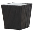 Afuera Living Contemporary Synthetic Poly Rattan Bistro Set in Black