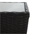 Afuera Living Contemporary Synthetic Poly Rattan Bistro Set in Black