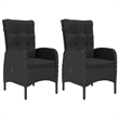 Afuera Living Contemporary Synthetic Poly Rattan Bistro Set in Black