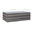 Afuera Living 10 Piece Poly Rattan Garden Lounge Set in Gray
