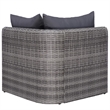 Afuera Living 10 Piece Poly Rattan Garden Lounge Set in Gray