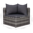 Afuera Living 10 Piece Poly Rattan Garden Lounge Set in Gray