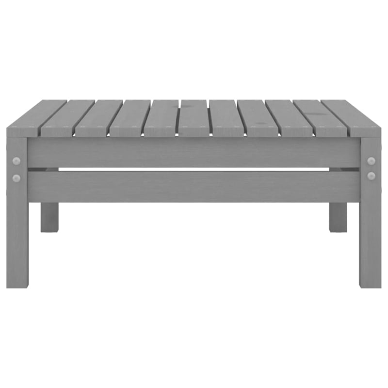 Afuera Living Contemporary 3 Piece Wood Small Garden Lounge Set in Gray