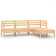 Afuera Living Contemporary Wood Medium Garden Lounge Set in Natural