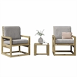 Afuera Living Contemporary Wood Medium Garden Lounge Set in Natural