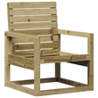 Afuera Living Contemporary Wood Medium Garden Lounge Set in Natural
