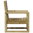 Afuera Living Contemporary Wood Medium Garden Lounge Set in Natural