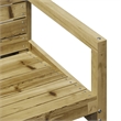 Afuera Living Contemporary Wood Medium Garden Lounge Set in Natural