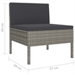 Afuera Living 10 Piece Poly Rattan Garden Furniture Set in Gray