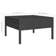 Afuera Living Contemporary Synthetic Poly Rattan Garden Furniture Set in Black