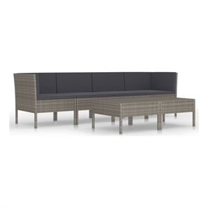 Afuera Living 6 Piece Garden Furniture Set in Gray/Anthracite