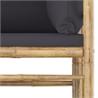 Afuera Living 5 Piece Bamboo Medium Garden Lounge Set in Gray