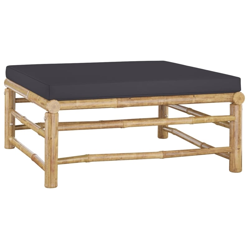 Afuera Living 5 Piece Bamboo Medium Garden Lounge Set in Gray