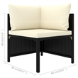 Afuera Living Contemporary 7 Piece Garden Lounge Set in Black/Cream