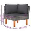 Afuera Living Contemporary 6 Piece Steel Garden Lounge Set in Gray