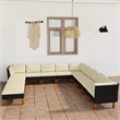 Afuera Living 12 Piece Poly Rattan Garden Lounge Set in Black