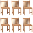 Afuera Living Contemporary Durable 7 Piece Wood Dining Set in Brown