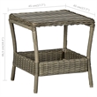 Afuera Living 3 Piece Poly Rattan Garden Lounge Set in Black/Brown