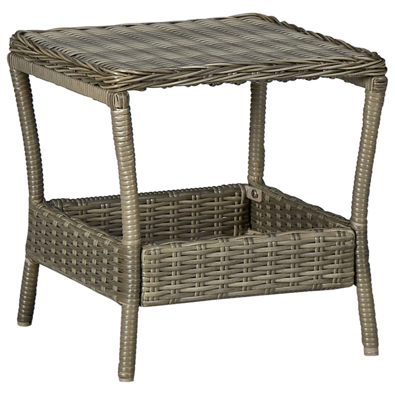 Afuera Living 3 Piece Poly Rattan Garden Lounge Set in Black/Brown