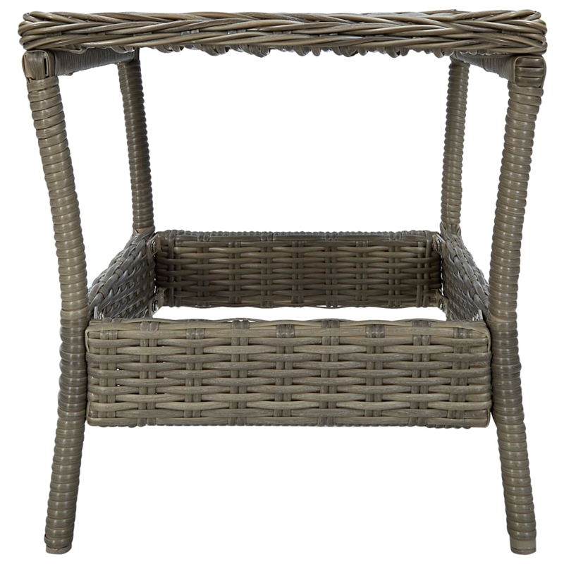 Afuera Living 3 Piece Poly Rattan Garden Lounge Set in Black/Brown