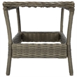 Afuera Living 3 Piece Poly Rattan Garden Lounge Set in Black/Brown